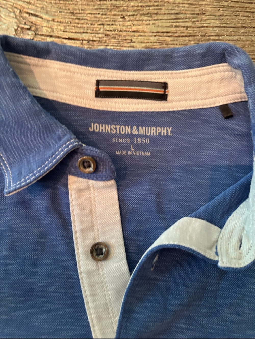 Johnston & Murphy Men's Blue Polo Shirt Short Sleeve very good condition